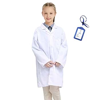 Harrington Marley 100% Cotton Kids Childs Children White LAB Coat Jacket Doctor Food Medical Showing (8-11 Years Old