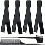 Adjustable Elastic Bands for Wigs and Lace Frontals - 4 Pcs Melt-Resistant Grip Bands, Edge Wraps to Lay Edges and Keep Wigs in Place