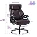 REFICCER High Back Big & Tall 400lb Leather Office Chair Executive Desk Computer Task Swivel Chair - Heavy Duty Metal Base, Adjustable Tilt Angle, Thick Padding and Ergonomic Design for Lumbar Support