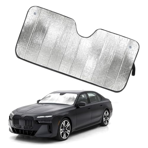 Opuweiy Car Window Shades, Front Window Sunshade Cover, Keep Vehicle Cool, Foldable Blocks Car...