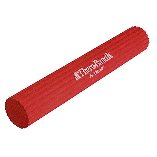 Thera-Band Unisex's 091342591 FlexBar, Tennis Elbow Therapy, Relieve Tendonitis Pain & Improve Grip Strength, Resistance Bar for Golfers Elbow & Tendinitis, Red, Medium, Intermediate, M