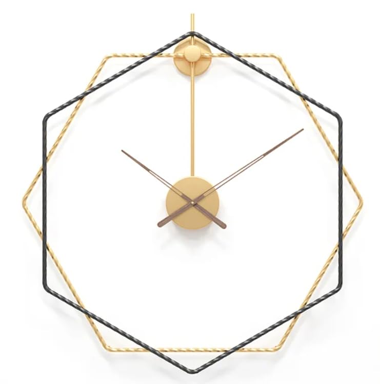 The Art Dcor Designer Hexagon Wall Clock Stylish Geometric Wall Clock for Home Metal Stylish Latest Home Decor Hanging Metal Clock-image-20
