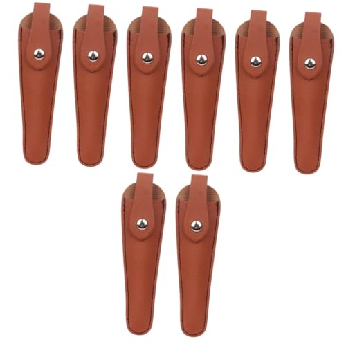 OSOLADY 4sets Hair Cutting Scissor Pouch Hairdressing Scissor Holder Barber Shear Organizer Pu Leather 2pcs*4