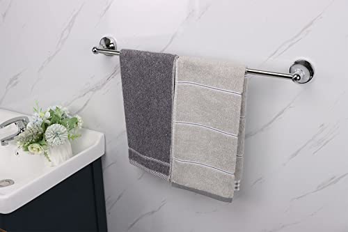Tocten Bath Towel Bar - Thicken Sus304 Stainless Steel Towel Rack For Bathroom, Retro Style Bathroom Hardware Accessories Towel Rod Heavy Duty Wall Mounted Towel Holder (24 Inch, Polished Chrome) #TOP6