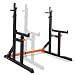ISE Supports Réglable de Rack Squat Multifonction Barbell, Musculation Cage de Squat avec Barres pour Haltères, Hauteur et Largeur Réglable à Domicile, Charge Max 200 KG, SY-RK1002