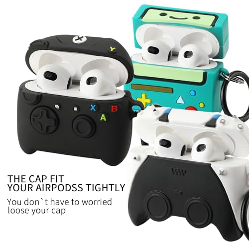 Image of [3Pack] Gedicht for Airpods 3rd Generation Case, Funny 3D Cartoon Game Console Controller Design Silicone Soft Cases for Airpods 3rd Case Cover, with Keychain Kids Women Men for Airpods 3 Case