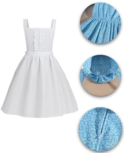 Disfraz Girl Pioneer vestido colonial floral para niña miniatura 4