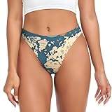 GaxfjRu World Map Print Soft Invisible Panties Womens Seamless Elastic Thongs No Show Underwear Invisible Underwear Black