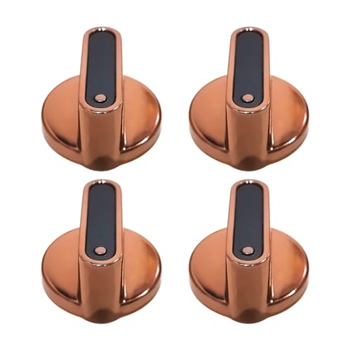 Image of Gas Stove Premium Golden Knobs Set | Plastic Gas Stove Knob Set | Manual Ignition Buttons, Compatible with All Gas Chulhas | Golden, Set of 4