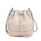 AFKOMST Bucket Bags and Purses For Women Drawstring Hobo and Shoulder Handbags with 2 Detachable Straps