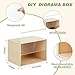 Cinnvoice Diorama Box Unfinished Large Display Box Wooden Display Cases for Collectibles 15.7'' x 11'' x 11'' with Transparent Lid Desktop Wood Storage Container for Dolls Dollhouse Miniature Figures
