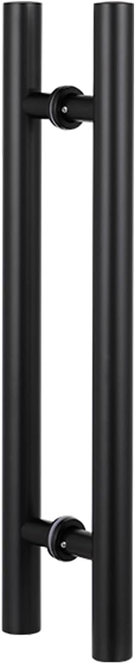 Commercial Push Pull Glass Door Handles, Door Pull Handle for Barn Door, Modern Double Sided Door Grab, on Interior/Exterior Front Door(Color:Black1,Size:150X110cm/59.1"