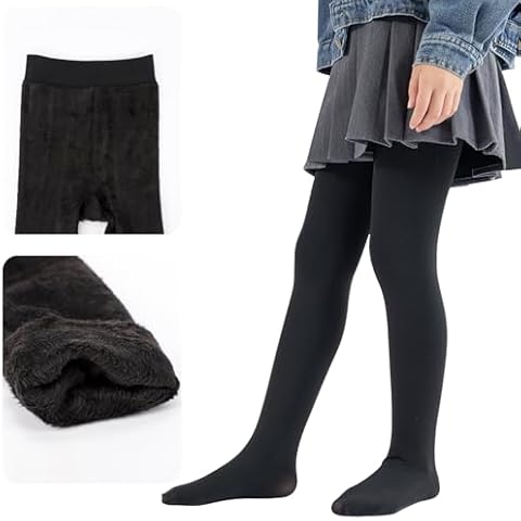 Runmeihe Girls Winter Fleece Tights Cover