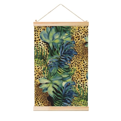Peinture amusante léopard en toile vintage pour exprimer votre style unique dans le salon