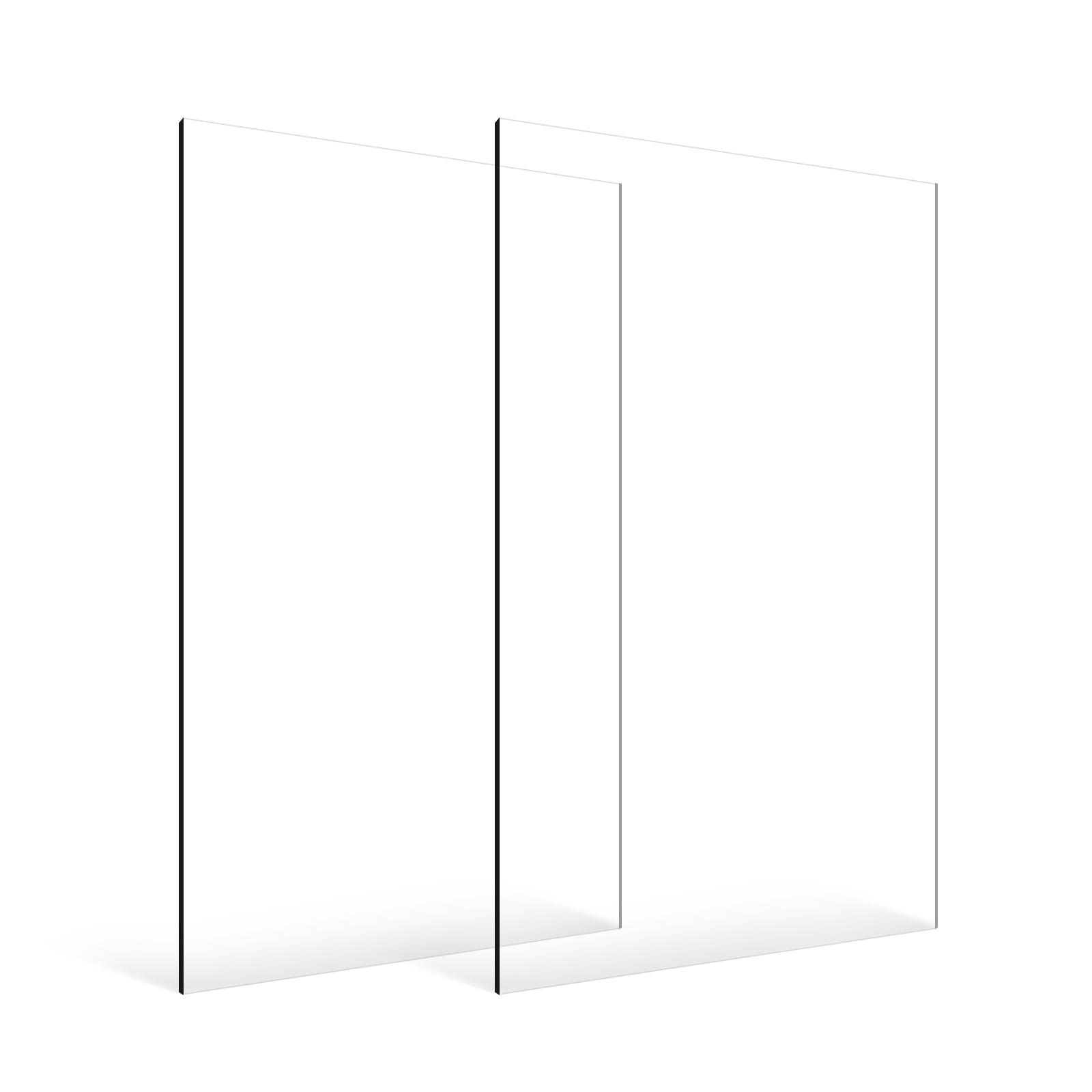 VEVOR Płyty akrylowe z pleksiglasu, 2 sztuki, 61 x 122 cm, grubość 0,3 cm, przezroczyste, odlewane szkło z tworzywa sztucznego do projektów rękodzielniczych, szkło zapasowe do ramek na zdjęcia