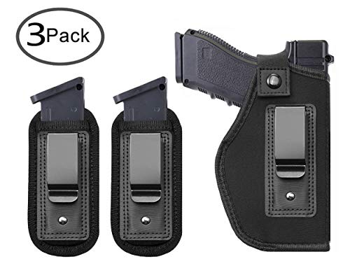 TACwolf 3 Pack Universal IWB Holster Magazine Pouch for Concealed Carry Inside Fits