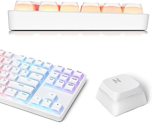Ussixchare PBT Pudding Keycaps Set 117 Keys, Double Shot Translucent XDA Profile for ISO & ANSI Layout 61/68/84/87/104 Keys Mechanical Keyboard - 1