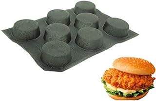 Silicone Hamburger Bread Forms Perforated Bakery Molds Non Stick Baking Sheets Fit Half Pan Size
