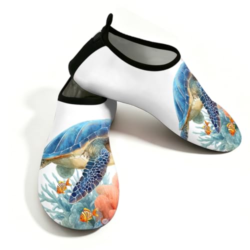 Zapatos deportivos acuáticos de secado rápido con diseño de tortuga marina para playa y surf