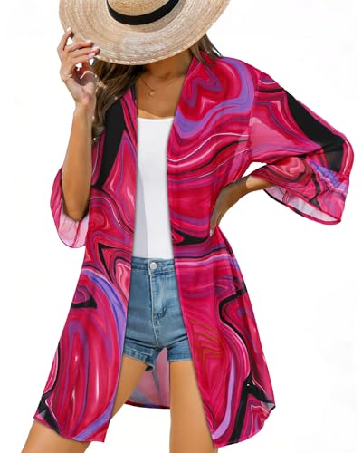 Image of Swimsuit Coverups for Women Sarong Beach Bikini Wrap Sheer Short Skirt Chiffon Scarf for Swimwear