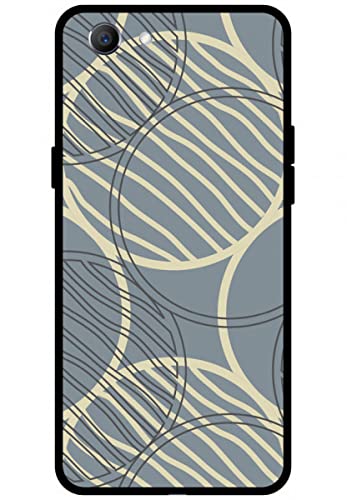 Grey Abstract Circles Printed Flexible Silicone Rubber Back Cover Case for Realme 1 Back Cover Printed