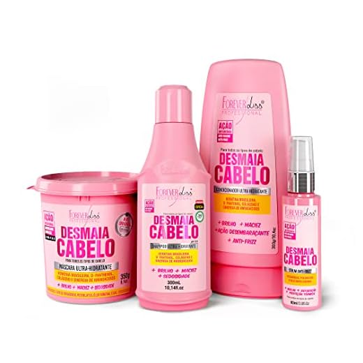 Kit Desmaia Cabelo Shampoo, Condicionador, Sérum E Máscara