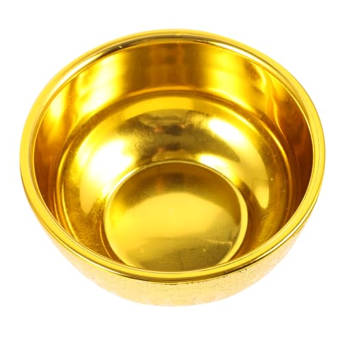 HIAKDOFT Ciotola Di Plastica Decorativa e Squisita Per Offerte Buddiste Accessorio Per Casa Ciotola Buddista Da Tavolo Resistente All Usura Bicchieri Di Plastica Dorati