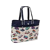 geckobrands Oversized Beach Tote, Camper Stripe