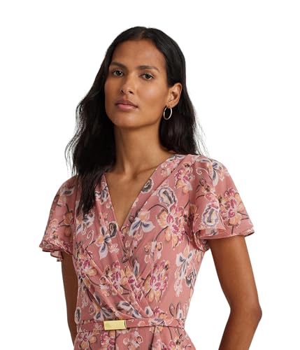 Lauren Ralph Lauren Women's Floral Belted Flutter-Sleeve Gown3