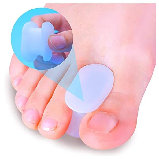 Povihome 10 Pack Toe Spacers Separators(1/2'' Thick), Bunion Corrector Gel Orthotics for Bunion, Overlapping Toes - L Size
