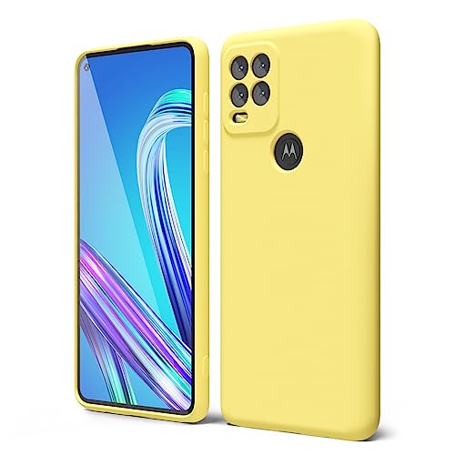 Funda amarilla mate Motorola Moto G Stylus 5G 2021 con tacto sedoso y perfil delgado