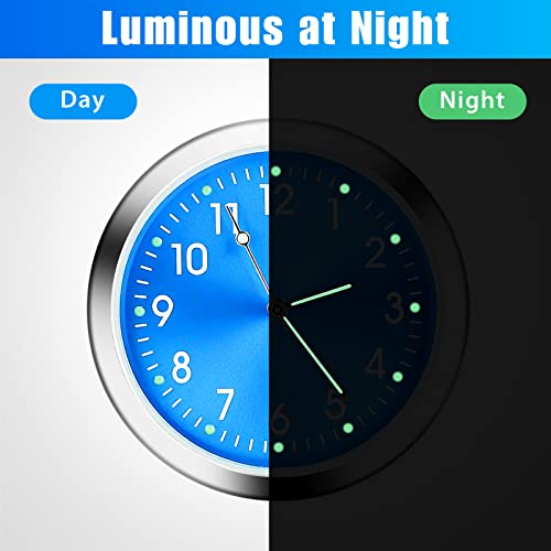 2Pcs Stick On Dashboard Car Clock, Mini Luminous Car Vent Clocks Watch, Quartz Analog Car Dashboard Clocks, Universal Air Vent Clip Quartz Clocks, Tiny Small Car Pocket Clock For Cars Boat Bike Home #TOP2