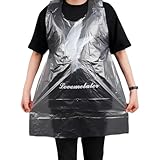 Billowvolve 100 Stück Transparente Kunststoff Kochschürze Wasserdicht Ölbeständig Schürzen Polyethylen-Schürzen Damen und Herren für Kochen, Reinigen, Malerei