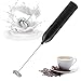 Montalatte elettrico portatile, mini bevande in acciaio inox, frullatore a mano, in spugna, per cappuccino, caffè, latte e cioccolata calda (batteria non inclusa)