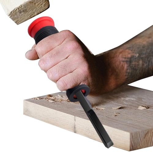 Ciseau à angle droit pour le travail du bois, burin d'angle pour le travail du bois – Ciseau à bois professionnel avec poignée antidérapante, outils à main pour coupe à fente, outil de sculpture carré