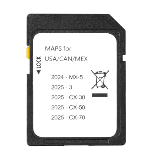 Forccord Latest Version Navigation SD Card Fits for Mazda CX-30/CX-50/CX-70/3 2025, MX-5 2024 Car GPS Navigation System for USA/Canada Replacement Accessories
