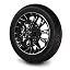 3-3 Black Machine- Black Wall Tire