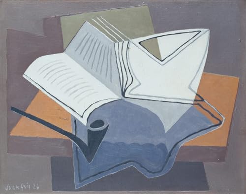 Tableau la pipe et le livre ouvert de Juan Gris - Impression d'art sur toile 60x90cm