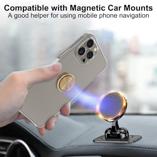 Protégez votre iPhone 15 Pro Max avec cette Coque Antichoc à Bague Dorée