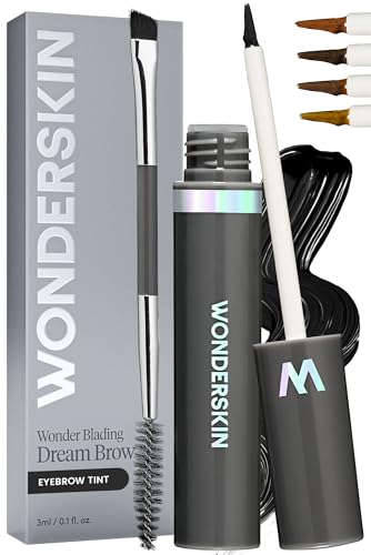 Wonderskin Dream Brow Eye Brow Gel Long Lasting Eyebrow Gel Water-resistant Transfer Proof Tinted Filler Eyebrow Mascara (Black)