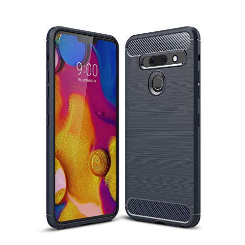 FanTing Funda para LG G8s ThinQ, Suave TPU, Funda Suave y Duradera, Resistente a los arañazos, Funda para LG G8s ThinQ -Azul Oscuro