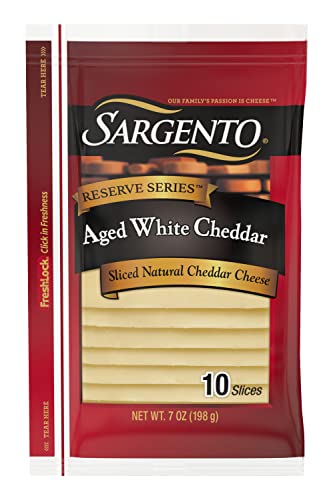 Sargento Reserve Series Sliced Aged White Natural Cheddar Cheese, 10 Slices #TOP22