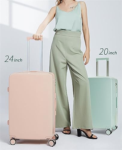 Luggage Travel Gear Suitcases with Wheels Portable Large-Capacity Luggage Wear-Resistant Suitcase for Students(A,24 in)2