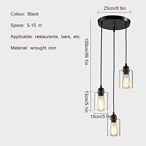 Lámparas Colgantes para barra de cocina e isla de comedor con 3 luces 2