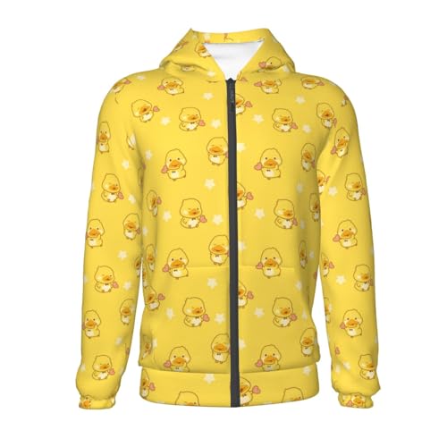 Little Cute Duck Kids Pullover Hoodies Boys Zip Up Sweatshirts Girls Athletic Clothes with Pocket2