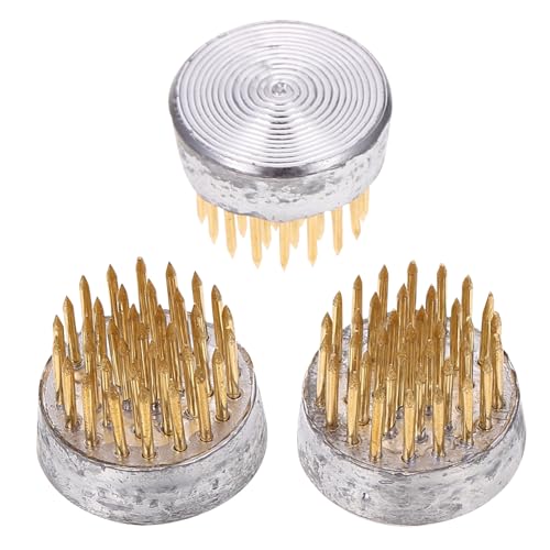 ERINGOGO 3pcs DIY Flower Arrangement Base Floral Pin Holder Frog Pins for Plant Decor Round Flower Fixing Base