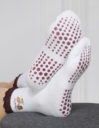 Pilates Grip Yoga Socks For Women Barre Socks Cute Athletic Non Slip Sock Crew For Workout Hospital4