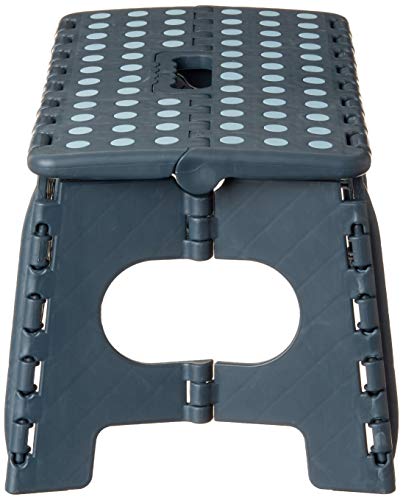 Inspired Living Folding Step Stool Heavy Duty, 9" High/x-Wide, NAVY BLUE
