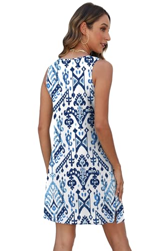 Image of BKRIVE Coverup Summer Dresses for Women 2026 Eyelet Casual Loose Sleeveless Sundresses Tank Dresses with Pockets