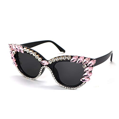 Fuprecious Retro Cateye Sunglasses For Women Uv400 Protection Cat Eye Bling Rhinestone Sun Glasses #TOP1